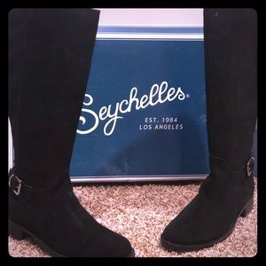 Seychelles Black Suede Boots- Brand New